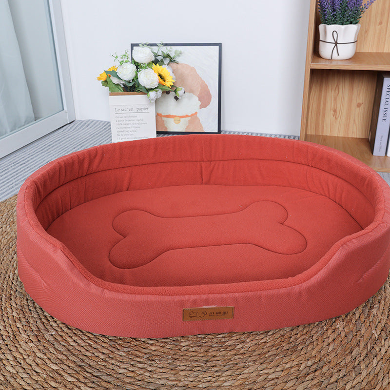 Lit Rond Pour Chien Confortable Avec Bords Renforcés 8