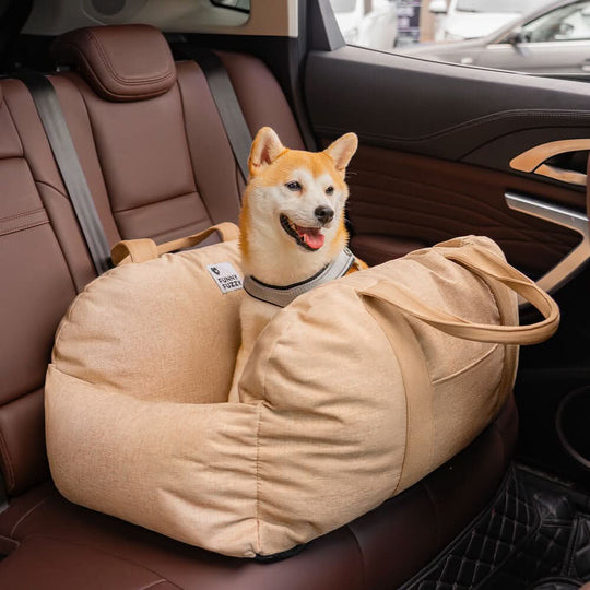 Lit pour Chien avec Ceinture de Sécurité et Base Antidérapante 14