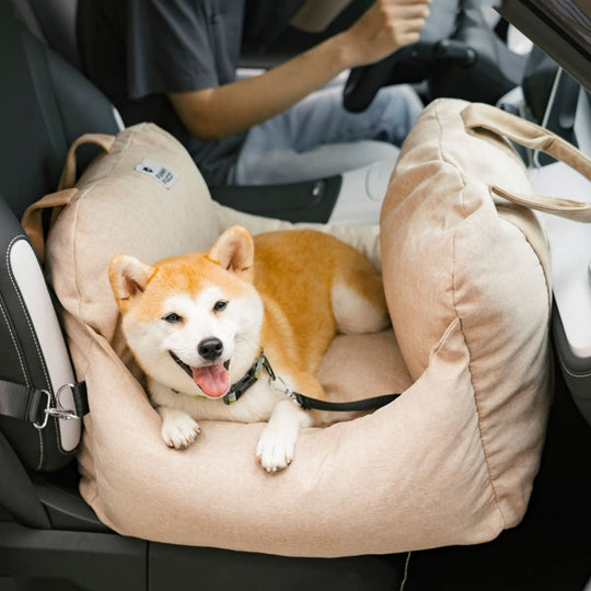 Lit pour Chien avec Ceinture de Sécurité et Base Antidérapante 22