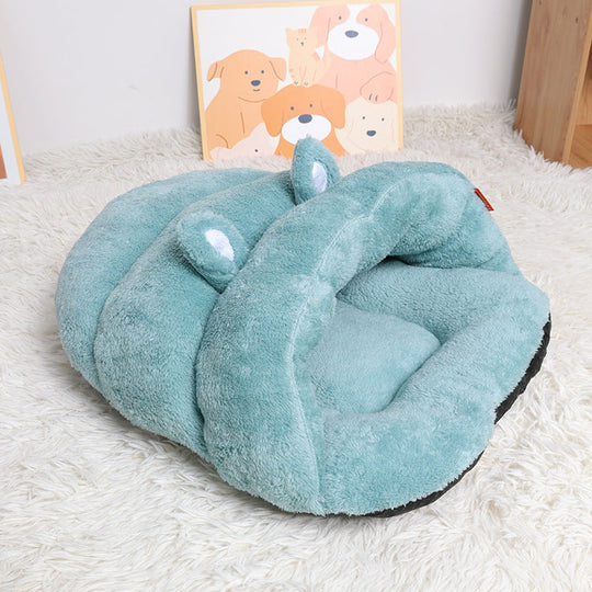Lit pour chien avec pantoufles d'intérieur à thème chat pour femme 1