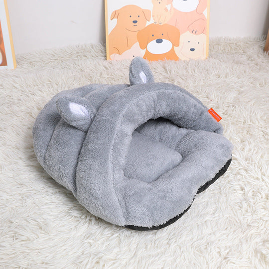 Lit pour chien avec pantoufles d'intérieur à thème chat pour femme 3