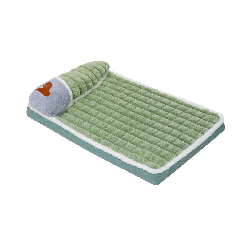 Lit pour chien avec tapis moelleux confortable 0