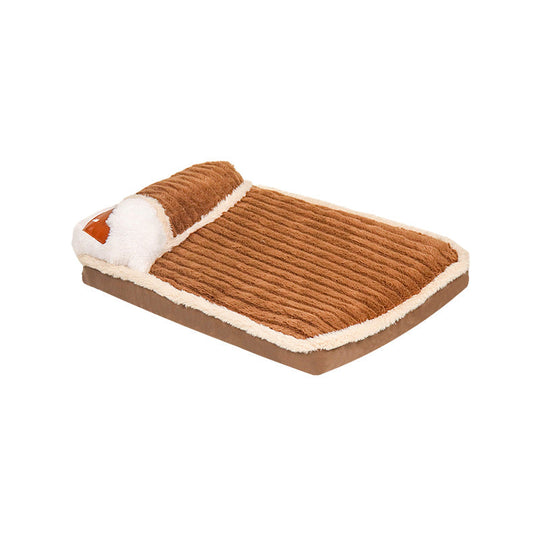 Lit pour chien avec tapis moelleux confortable 2