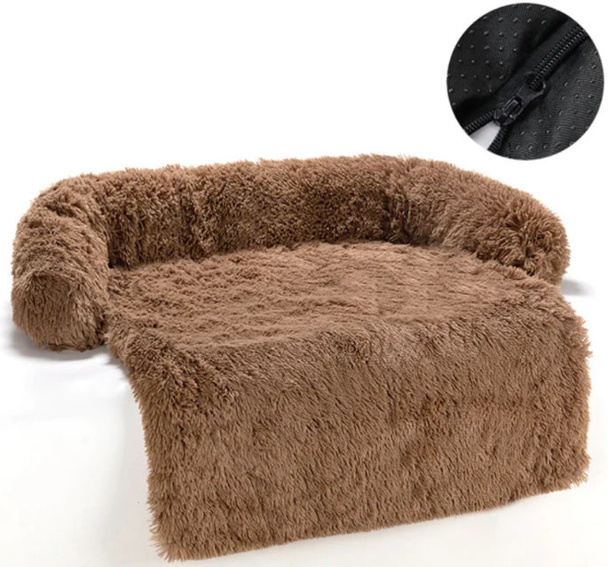 Lit pour chien confortable en fausse fourrure 0