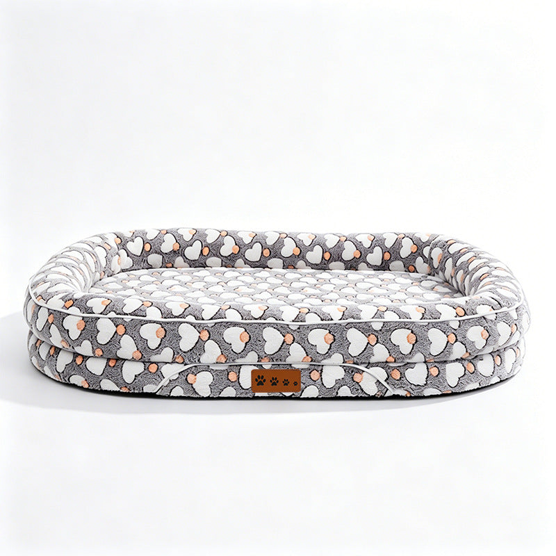 Lit pour chien confortable motif cœur 0