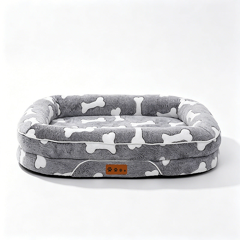 Lit pour chien confortable motif cœur 1