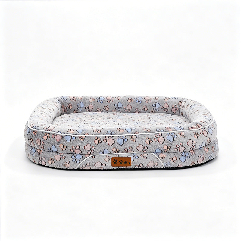 Lit pour chien confortable motif cœur 2