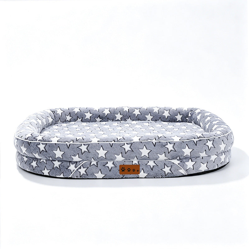 Lit pour chien confortable motif cœur 3