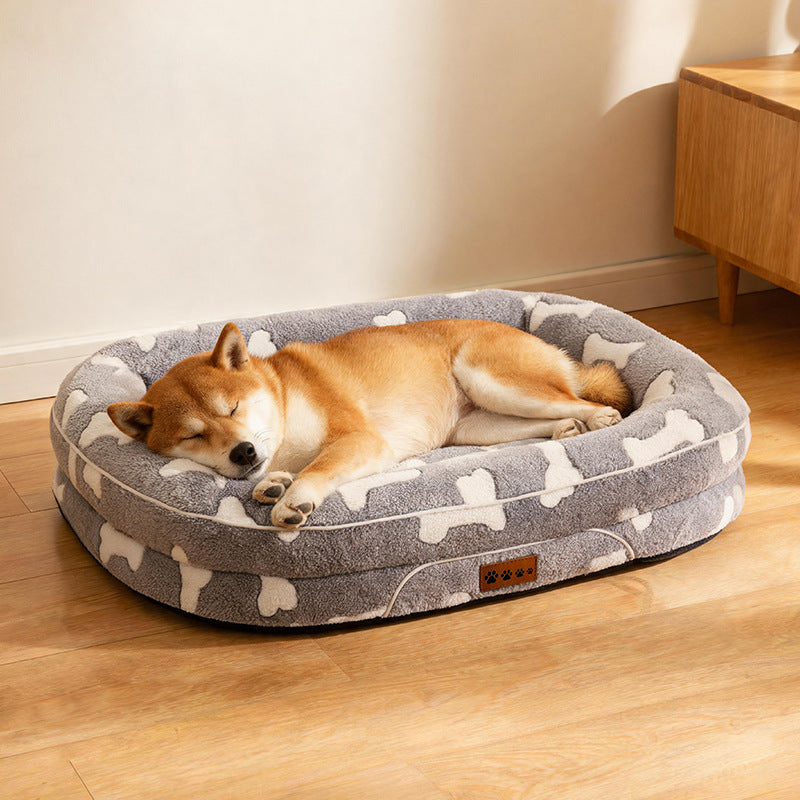 Lit pour chien confortable motif cœur 4
