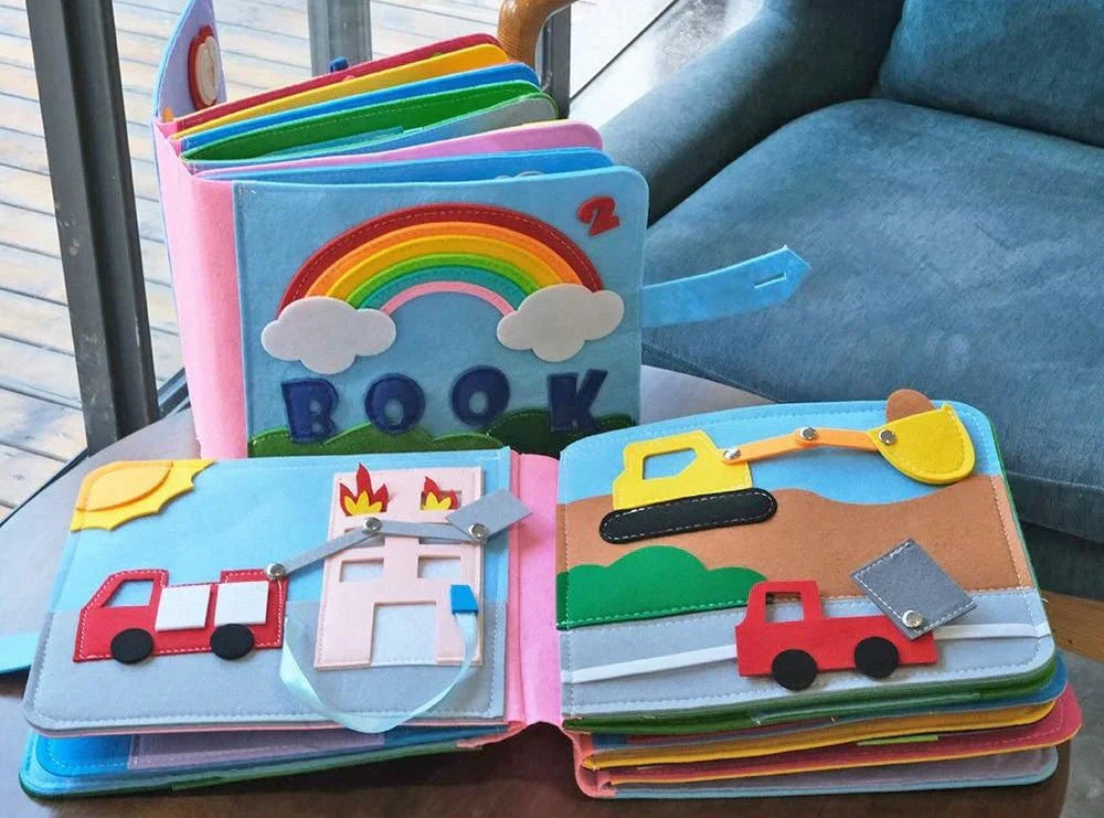 Livre Éducatif Montessori Interactif pour Enfants 2-5 Ans avec Histoires et Activités 3