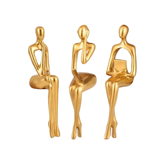 Lot de 3 Figurines Abstraites Nordiques pour Décoration 0