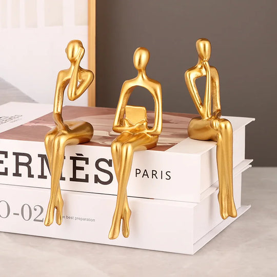 Lot de 3 Figurines Abstraites Nordiques pour Décoration 1