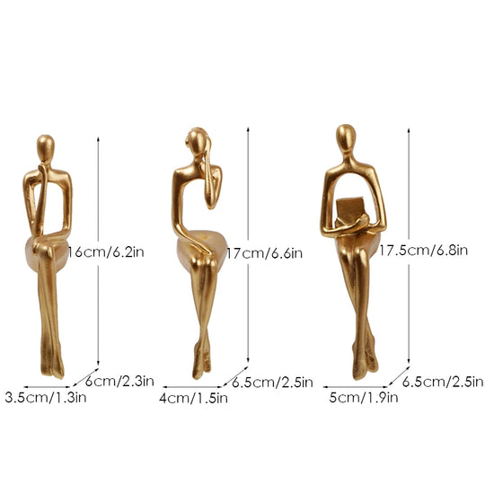 Lot de 3 Figurines Abstraites Nordiques pour Décoration 6