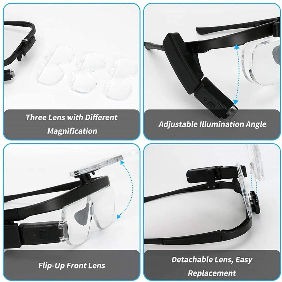 Loupe Frontale Multifonctionnelle avec Éclairage LED 5