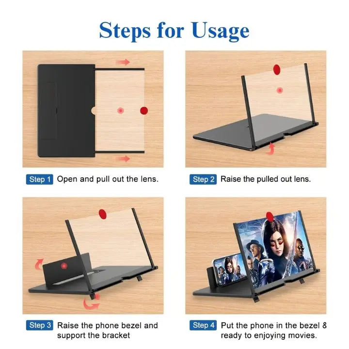 Loupe d'écran pliable pour smartphone HD 5
