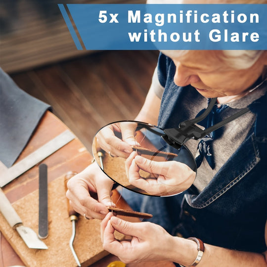 Loupe de Cou Mains Libres 5X Ajustable 7