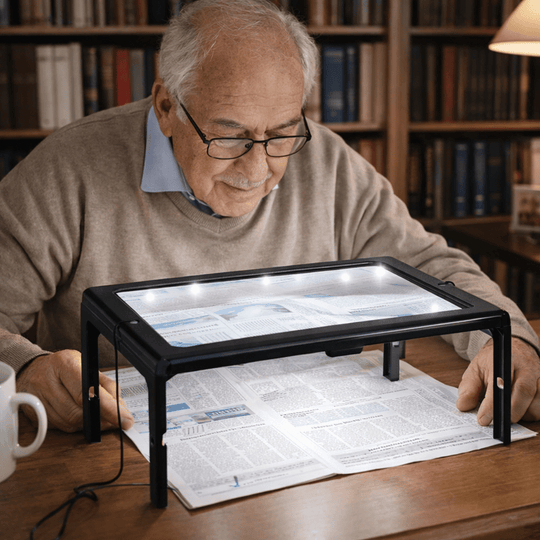 Loupe de Lecture Pliable avec Éclairage LED 3x pour Personne Âgée 0