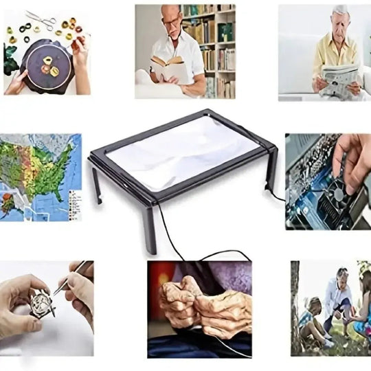 Loupe de Lecture Pliable avec Éclairage LED 3x pour Personne Âgée 1