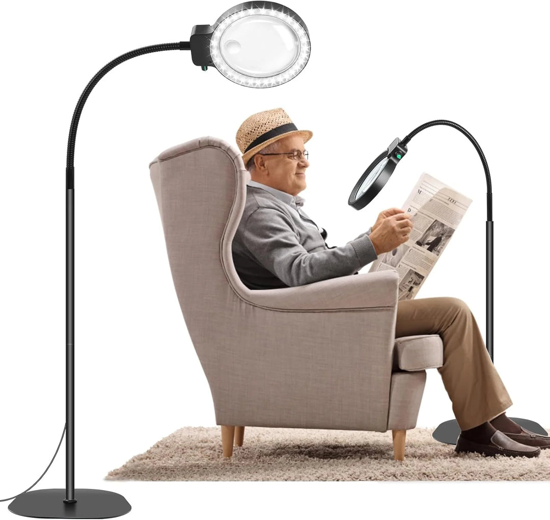 Loupe de lecture avec éclairage LED et grossissement ajustable 0