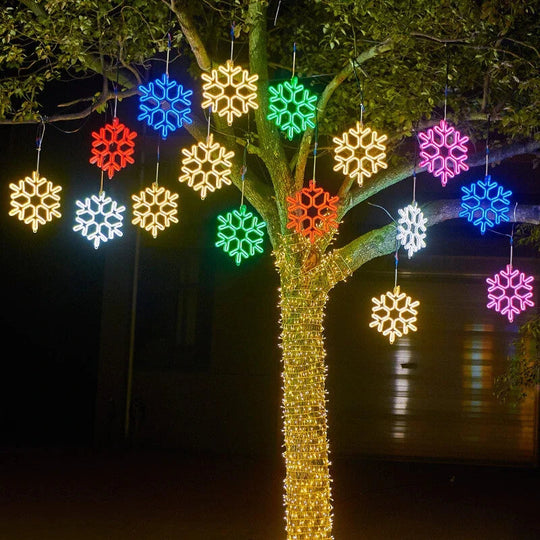 Lumières LED Flocon de Neige Décoratives pour Hiver 3