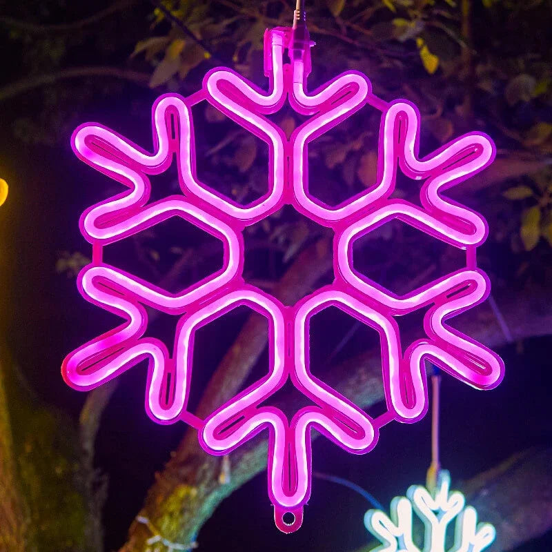 Lumières LED Flocon de Neige Décoratives pour Hiver 8