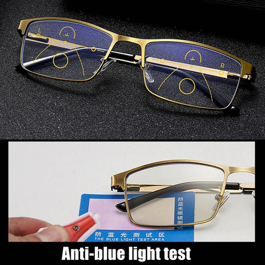 Lunettes de Lecture Multifocales Carrées pour Hommes et Femmes 1