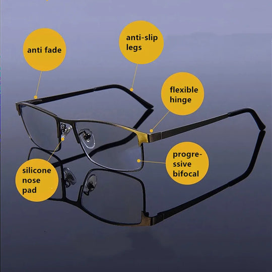 Lunettes de Lecture Multifocales Carrées pour Hommes et Femmes 3