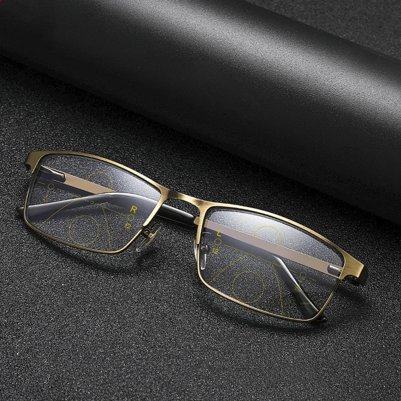 Lunettes de Lecture Multifocales Carrées pour Hommes et Femmes 4