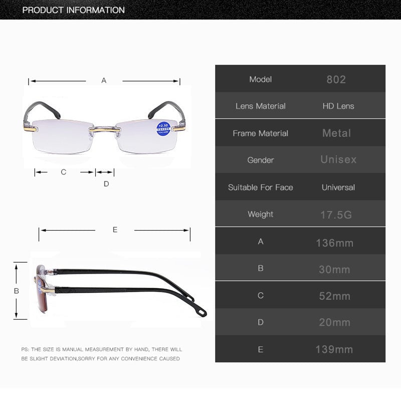 Lunettes de Lecture Multifocales Unisexe Design Moderne avec Protection Contre la Lumière Bleue 6