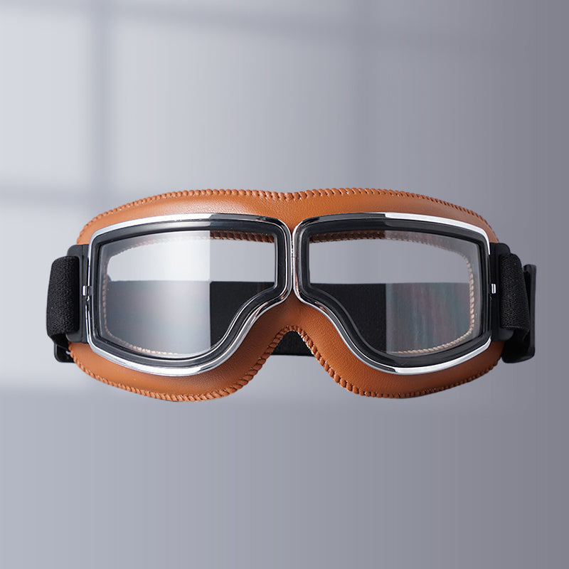 Lunettes de Moto Vintage Style Pilote 17