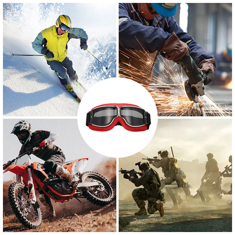 Lunettes de Moto Vintage Style Pilote 2
