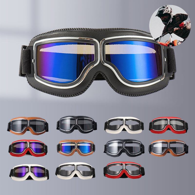 Lunettes de Moto Vintage Style Pilote 7