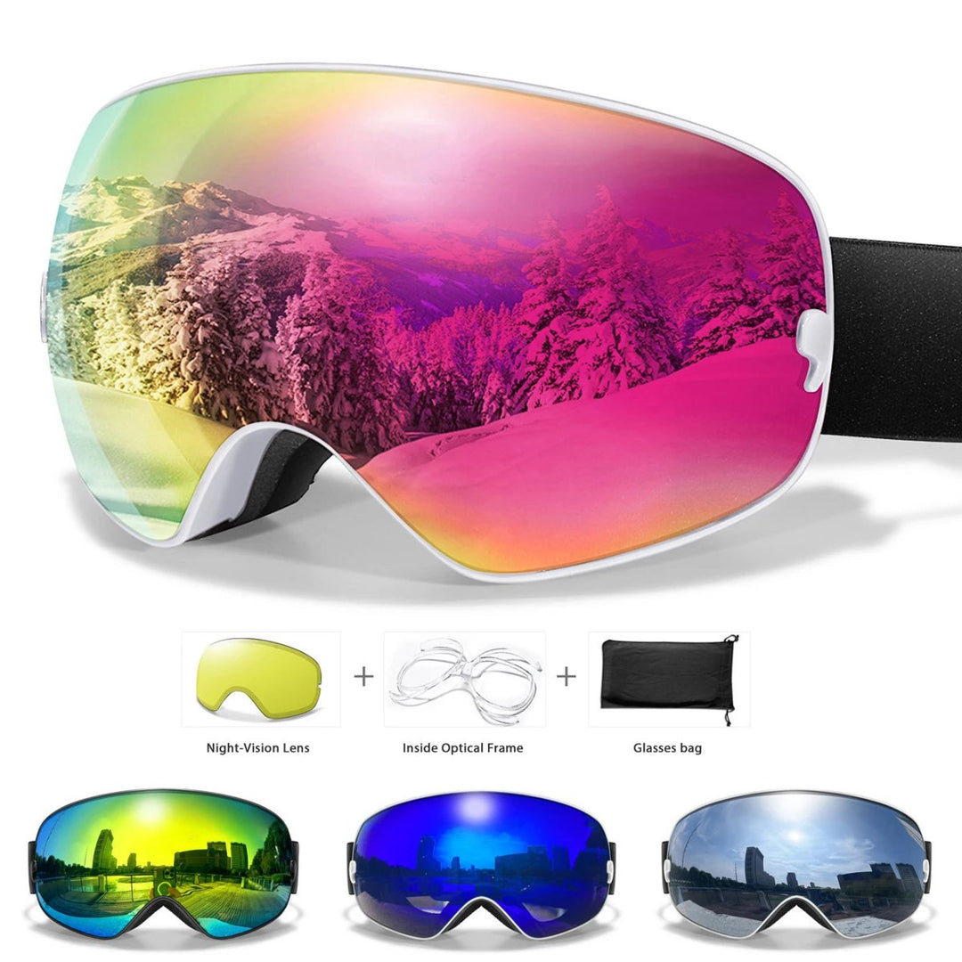Lunettes de Ski avec Lentille de Vision Nocturne 1