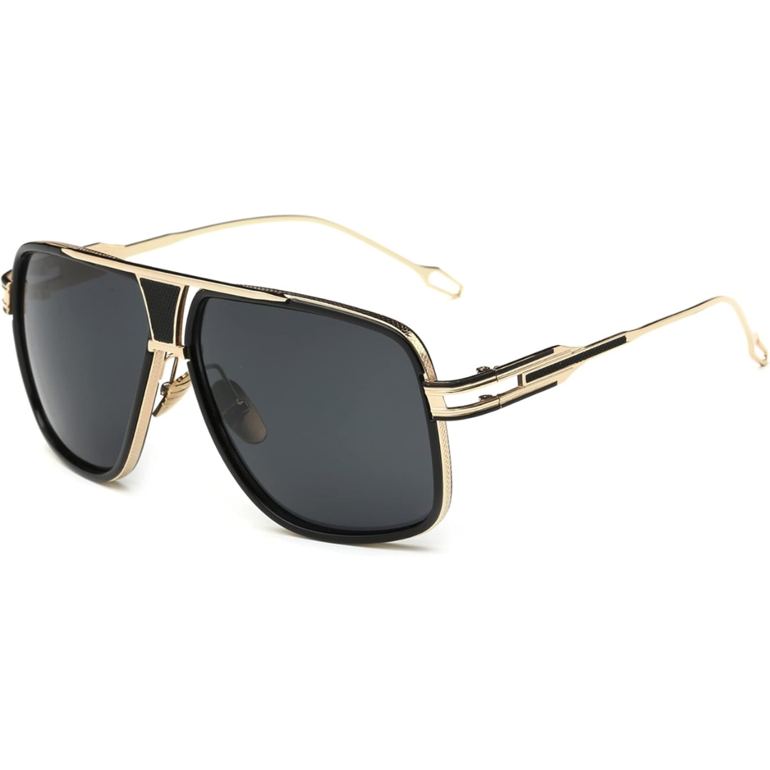 Lunettes de Soleil Aviateur Homme Style Classique avec Protection UV 6