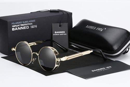 Lunettes de Soleil Rétro Ronde Steampunk pour Hommes 3
