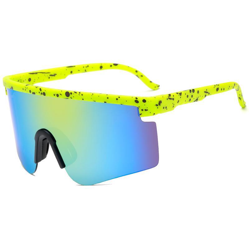 Lunettes de Soleil Unisexes Sportives Surdimensionnées avec Protection UV400 0