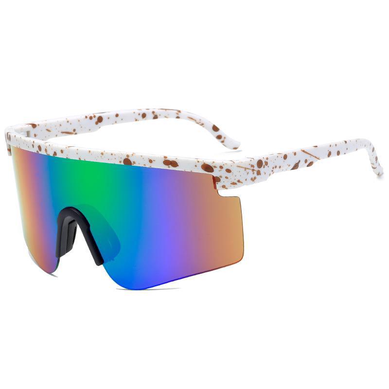 Lunettes de Soleil Unisexes Sportives Surdimensionnées avec Protection UV400 11