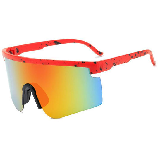 Lunettes de Soleil Unisexes Sportives Surdimensionnées avec Protection UV400 12