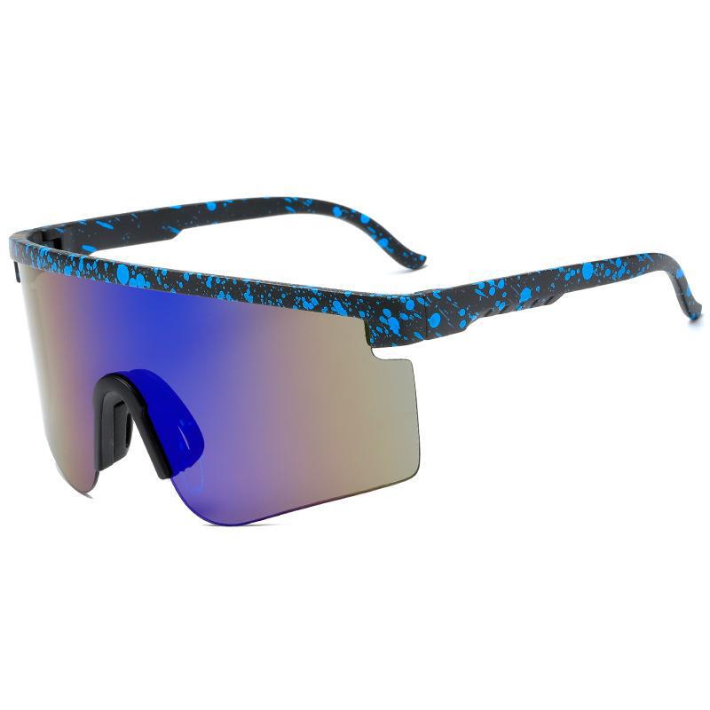 Lunettes de Soleil Unisexes Sportives Surdimensionnées avec Protection UV400 13