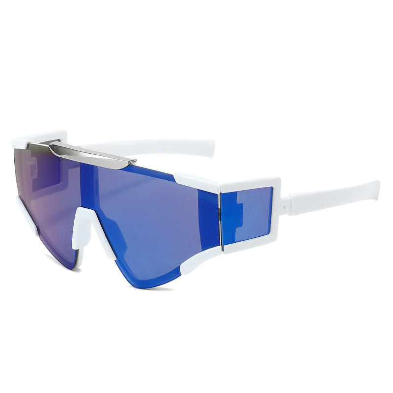 Lunettes de soleil homme style futuriste bouclier 7