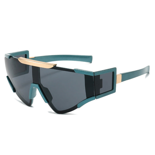 Lunettes de soleil homme style futuriste bouclier 8