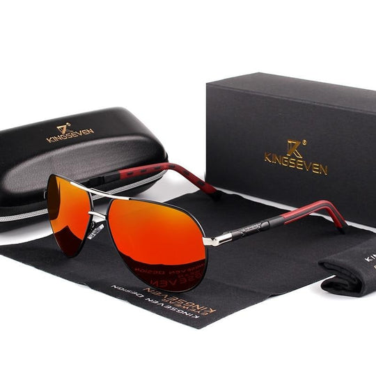 Lunettes de soleil polarisées vintage en aluminium pour hommes 6