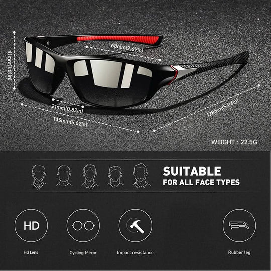 Lunettes de soleil sport avec verres polarisés 7