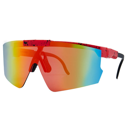 Lunettes de soleil unisexes bouclier surdimensionnées futuristes 12