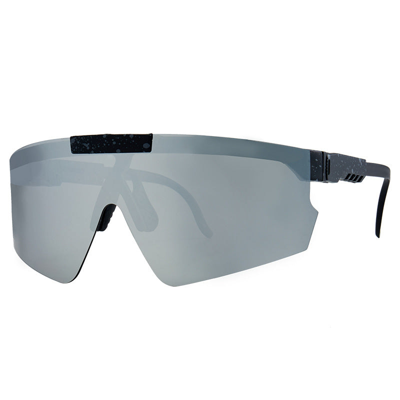 Lunettes de soleil unisexes bouclier surdimensionnées futuristes 14