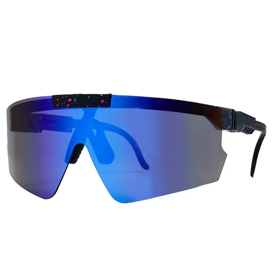 Lunettes de soleil unisexes bouclier surdimensionnées futuristes 5