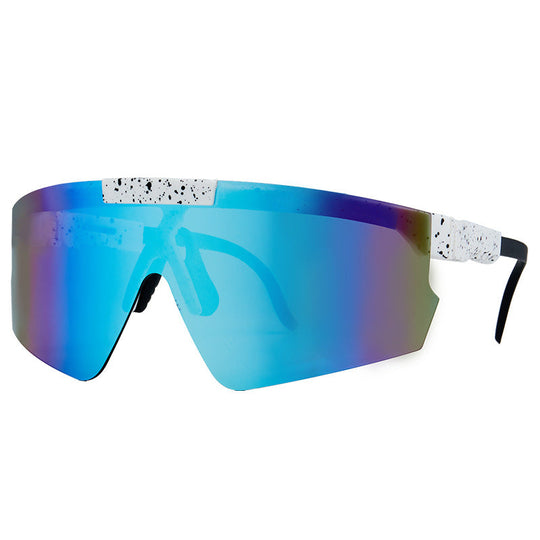 Lunettes de soleil unisexes bouclier surdimensionnées futuristes 7
