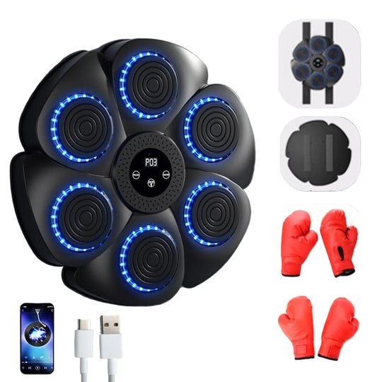 Machine de Boxe Interactive pour Tous Âges avec Modes d'Entraînement et Musique Bluetooth 0