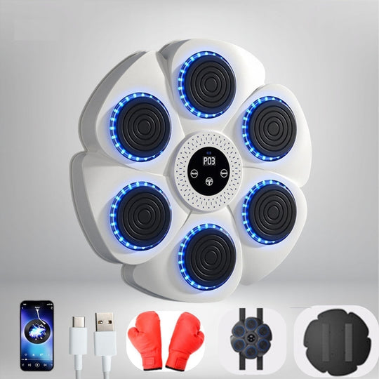Machine de Boxe Interactive pour Tous Âges avec Modes d'Entraînement et Musique Bluetooth 7