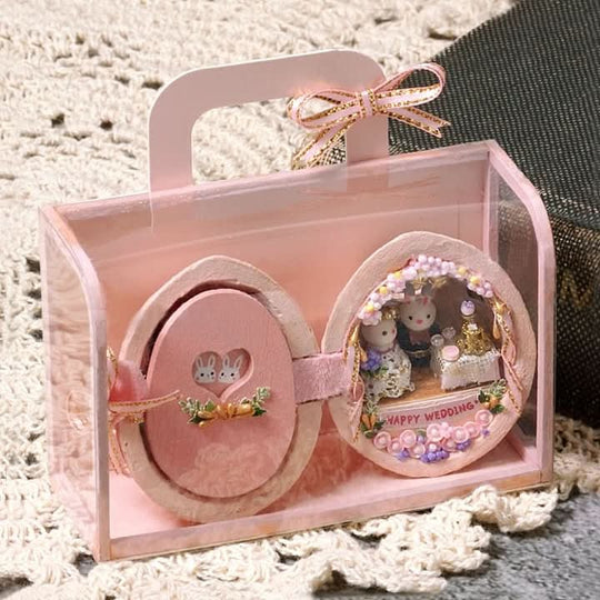 Maison de Poupée Miniature Éclairée en Coquille de Noix 11